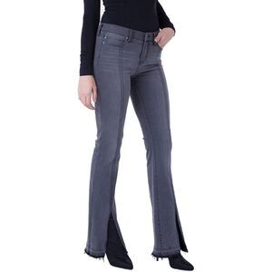 Liverpool Lucy Bootcut Split Stitch Shades of Grey Titanium Wash Sz 0 25 NWT 145